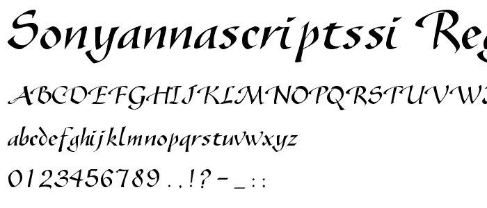 SonyannaScriptSSi Regular font